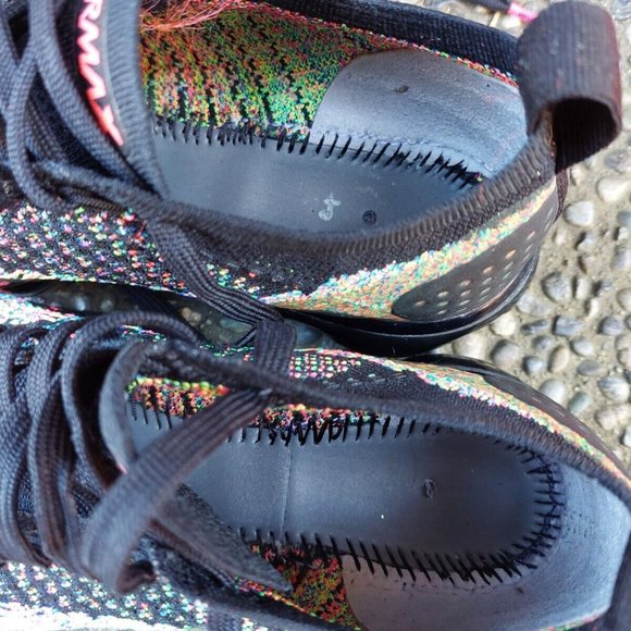 Nike Air Vapormax Flyknit 2 Black Multi Color 2018 942843-015 Women's Size 5.5 - Picture 4 of 11